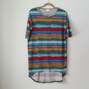 💎3/$12 Lularoe XXS Irma multicolored print tunic